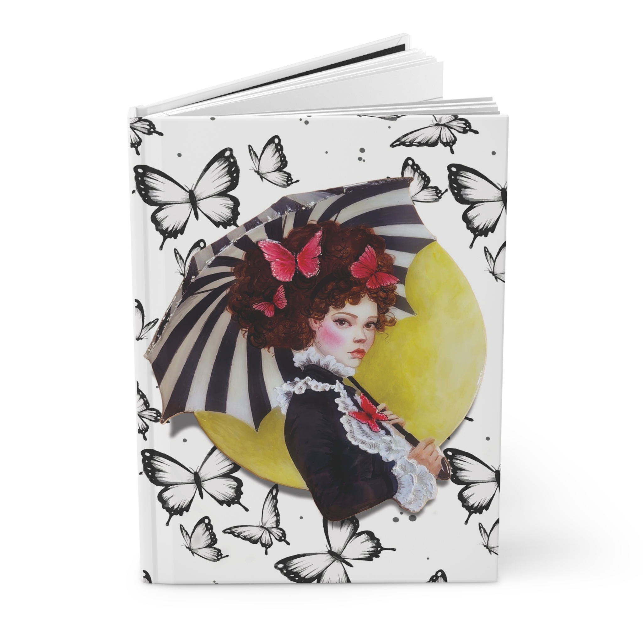 Victorian Butterfly Hardcover Journal — Under Her Umbrella Art Notebook - Image 3